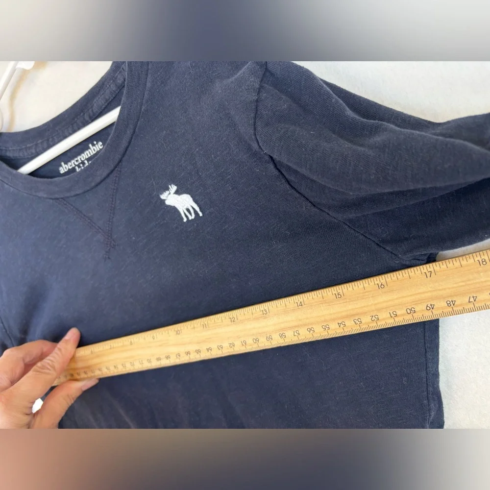 VINTAGE‎ ABERCROMBIE & FITCH KIDS Icon Navy Tee Shirt Long Sleeve Y2K Boys 11 12